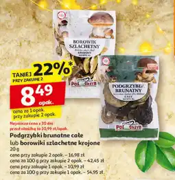 Auchan Podgrzybki brunatne całe lub borowiki szlachetne krojone Auchan oferta