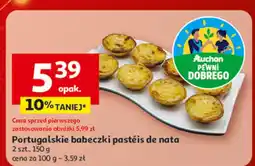 Auchan Portugalskie babeczki pastéis de nata Auchan, 2 szt., 150 g oferta
