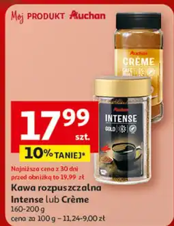 Auchan Kawa rozpuszczalna Intense Gold Creme, 160-200g Auchan oferta