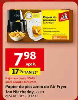 Auchan Papier do pieczenia do Air Fryer Jan Niezbędny 25 szt oferta