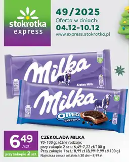 Stokrotka Czekolada Milka różne rodzaje oferta