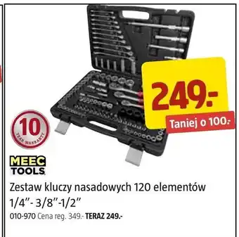 Jula Zestaw klucz nasadowych 120 elementów 1/4" -3/8" -1/2" oferta