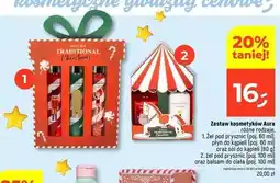 Dealz Zestaw w pudełku żel pod prysznic 100 ml + balsam do ciała Aura oferta