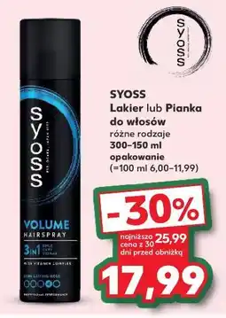 Kaufland Lakier do włosów Syoss Volume Lift oferta
