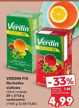 Kaufland Herbata kompozycja 6 ziół z maliną Verdin Fix oferta
