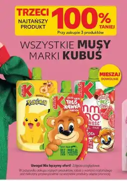Kaufland Mus jabłko-brzoskwinia pokemon Kubuś oferta