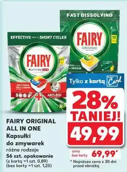 Kaufland Tabletki do zmywarek lemon Fairy All In 1 oferta