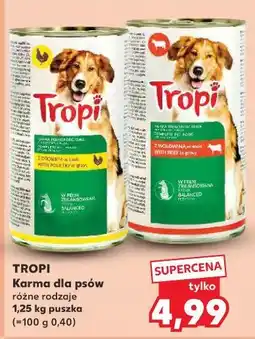Kaufland Karma dla psa z wołowiną Tropi oferta