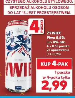 Kaufland Piwo Żywiec Bezalkoholowe oferta