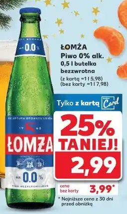 Kaufland Piwo Łomża 0.0% oferta