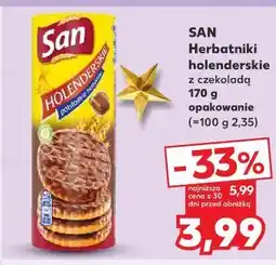 Kaufland Ciastka holenderskie w czekoladzie San Łakotki oferta