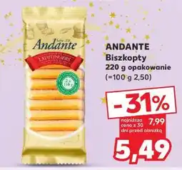 Kaufland Biszkopty lady fingers Andante oferta