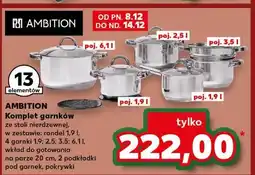 Kaufland Komplet garnków 13 części Ambition oferta