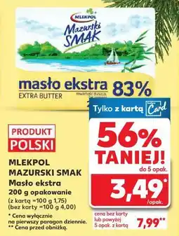 Kaufland Masło ekstra Mazurski Smak oferta