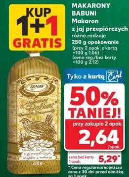 Kaufland Makaron babuni krajanka z jaj przepiórczych Ekmak oferta