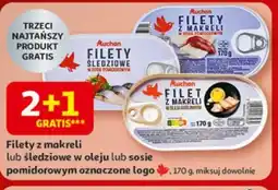Auchan Filety z makreli lub śledziowe oferta