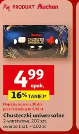 Auchan Chusteczki uniwersalne oferta