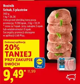 Lidl Schab, 5 plastrów Rzeźnik oferta