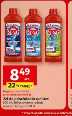 Auchan Zel do udrażniania rur Kret oferta