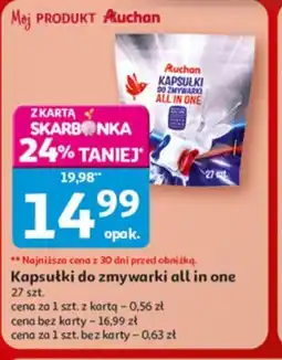 Auchan Kapsułki do zmywarki all in one oferta