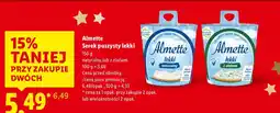Lidl Serek puszysty lekki naturalny Almette oferta