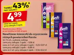 Auchan Nawilżane ściereczki do czyszczenia różnych powierzchni Presto oferta