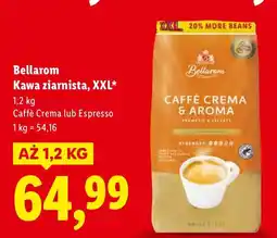 Lidl Kawa ziarnista Caffè Crema 1,2 kg Bellarom oferta