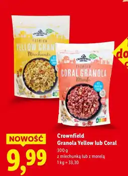 Lidl Granola Yellow z miechunką Crownfield oferta