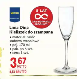Makro Kieliszek do szampana Metro oferta