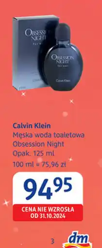 dm drogerie markt Woda toaletowa dla mężczyzn Calvin Klein oferta