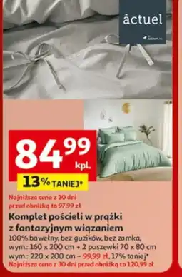 Auchan Komplet pościeli w prążki oferta