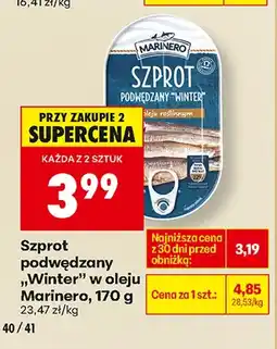 Biedronka Szprot podwędzany Marinero oferta
