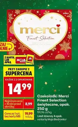Biedronka Czekoladki Finest Selection świąteczne Merci oferta