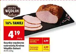 Biedronka Szynka wędzona czereśnią Kraina Wędlin Select oferta