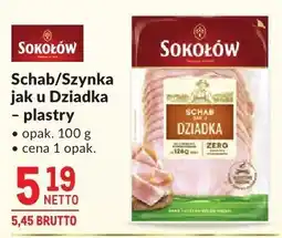 Makro Schab/Szynka jak u Dziadka – plastry Sokołów oferta