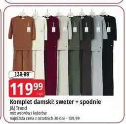 E.Leclerc Komplet damski sweter + spódnica J&J Trend oferta
