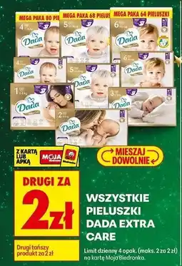Biedronka Pieluchy 4 Dada Extra Care oferta