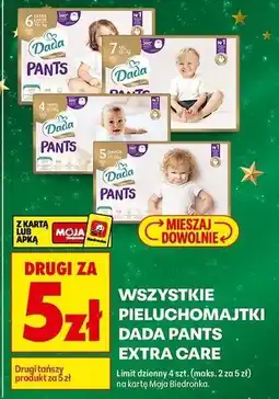 Biedronka Pieluchomajtki dla dzieci junior 5 Dada Extra Care oferta