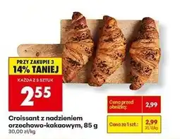 Biedronka Croissant z nadzieniem orzechowo-czekoladowym oferta