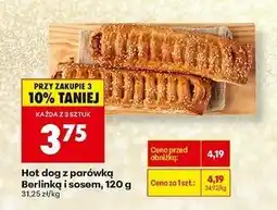Biedronka Hot dog z parówką berlinką i sosem oferta