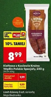 Biedronka Kiełbasa z kociewia Kraina Wędlin oferta