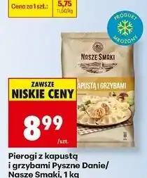Biedronka Pierogi z kapustą i grzybami Nasze Smaki oferta