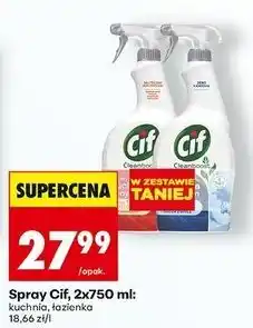 Biedronka Spray do kuchni + spray łazienki Cif Cleanboost oferta