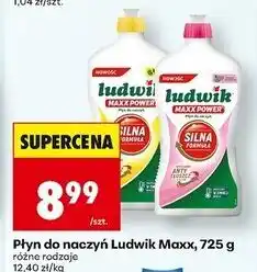 Biedronka Płyn do mycia naczyń granat Ludwik Maxx Power oferta