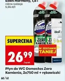 Biedronka Żel do wc green + rękawiczki Domestos Zero Kamienia oferta