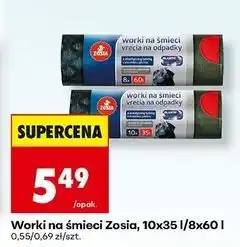 Biedronka Worki na smieci 35 l Zosia Samosia oferta