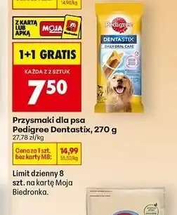 Biedronka Przysmak dla psa duże rasy Pedigree Dentastix oferta