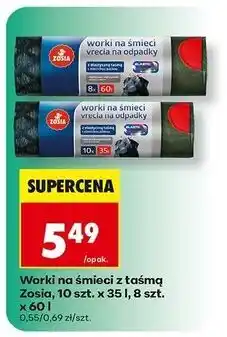 Biedronka Worki na śmieci 60 l Zosia Samosia oferta