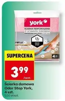 Biedronka Ścierka perforowana z jonami srebrna York oferta