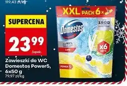 Biedronka Zawieszki do wc lemon Domestos Power5 oferta